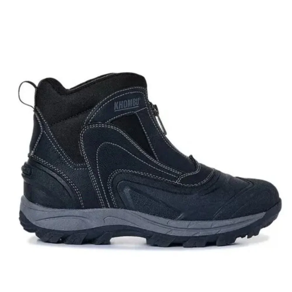 Khombu 10 Boots Men Mason Outdoor Waterproof Rugged Slip-on Winter Snow Shoes